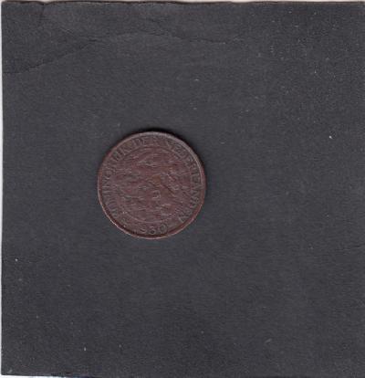 Beschrijving: 1 Cent WILHELMINA 